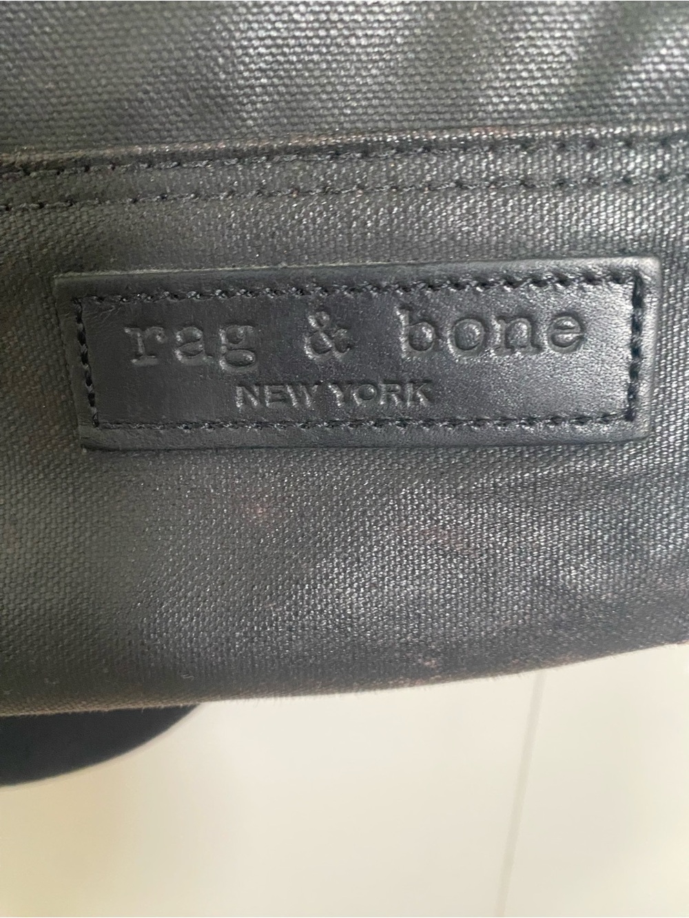 Rag & Bone Black Leather Tote with Dual Carry Straps - Picture 4 of 7